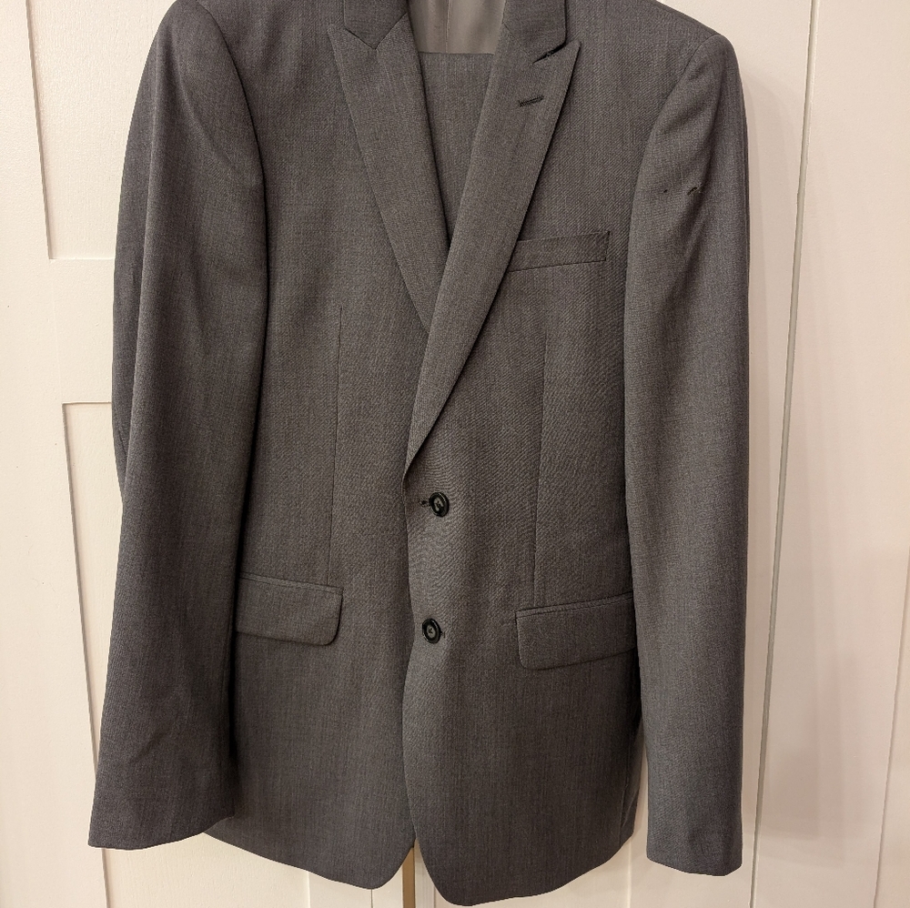 Men's Grey Calvin Klein Suit